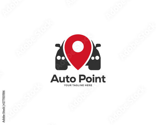 car logo design template, auto point logo design