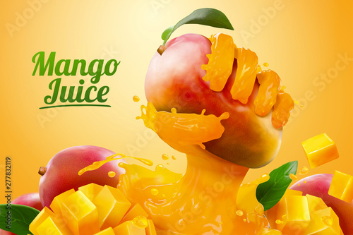Mango juice ads poster