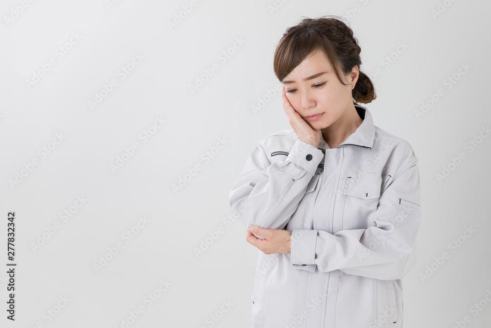 作業服のビジネスウーマン 作業服のビジネスウーマン