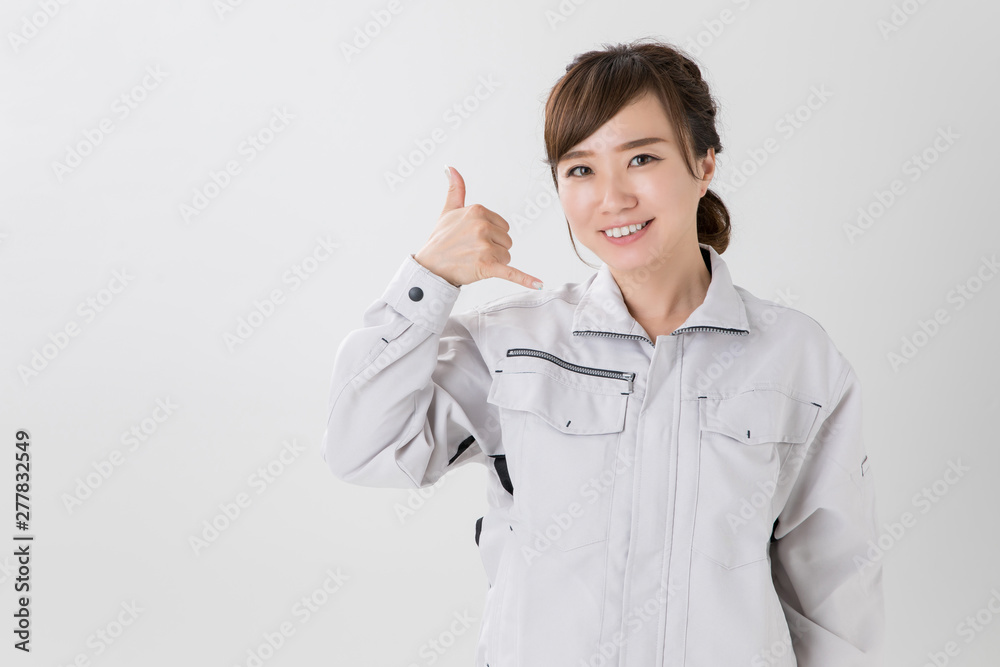 作業服のビジネスウーマン