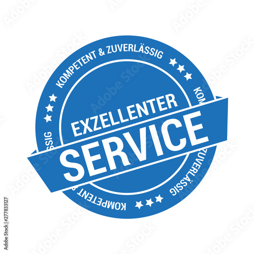 Aufkleber für exzellenten Service