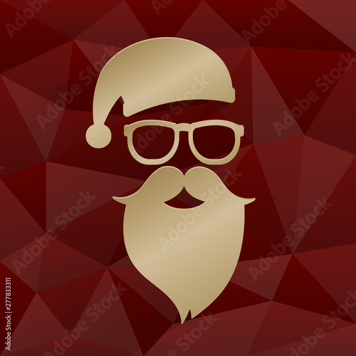 Gold Santa Polygon Background