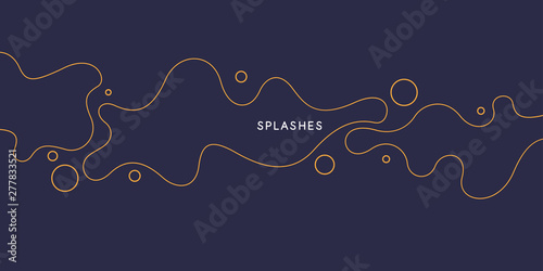 Bright poster with dynamic waves. Vector illustration