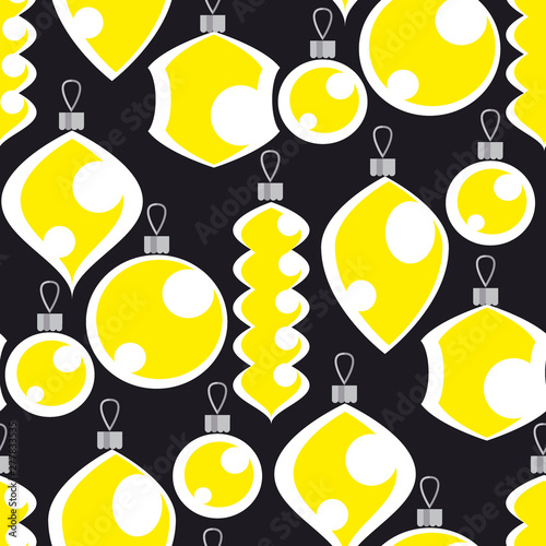 Concept laconic Xmas balls decor seamless pattern