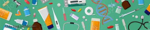 Medikamente Pharma grünes Panorama