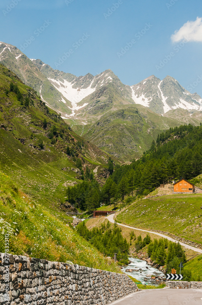 Timmelsjoch, Hochalpenstrasse, Passstrasse, Bergstrasse, Südtirol, Berge, Sommer, Italien