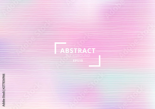 Hand drawn repeat horizontal lines pattern on blurred pastels color background.