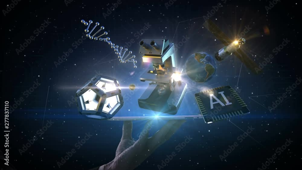 Lifting smart pad, Spread the science of the future, Develop artificial intelligence, 4k animation. Lifting smart pad, Spread the science of the future, Develop artificial intelligence, 4k animation.