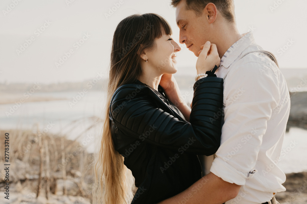 Stylish and loving couple enjoying each other - Image Stylish and loving couple enjoying each other - Image