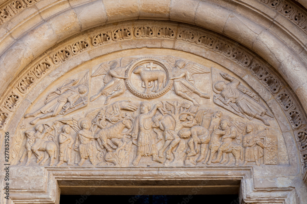 Sacrifice of Isaac at Lamb door, Leon, Spain