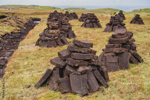 The peat bogs of Ireland are an iconic part of its rural landscape. But a fierce donnybrook has erupted over the harvesting of peat, known locally as turf cutting. ... Peat bogs are a type of wetland  photo