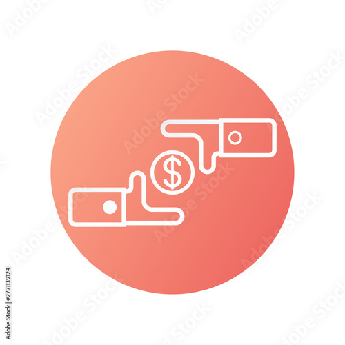 Icon design in concept of money exchage. Vector illustration isolated on white background. photo