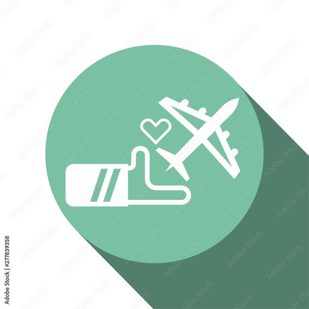 Icon design for travel insurance. Vector illustration in flat style. Icon design for travel insurance. Vector illustration in flat style.