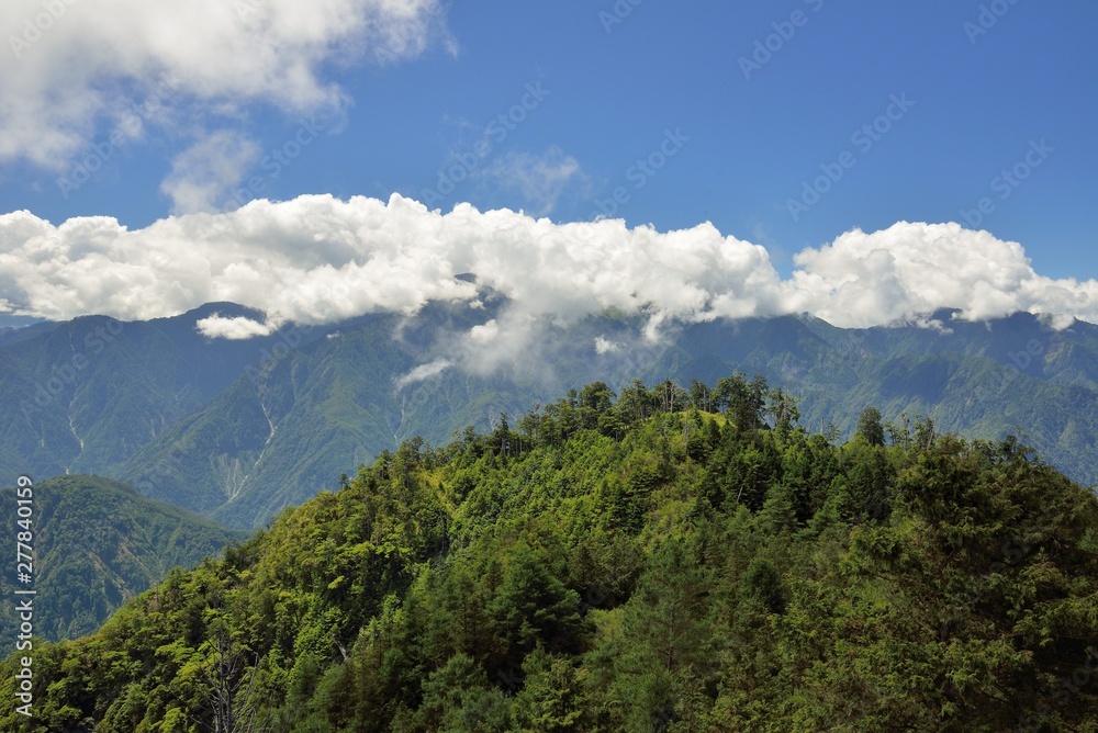 Mountain landscape-Mountain View Resort in the Taichung County,Taiwan.