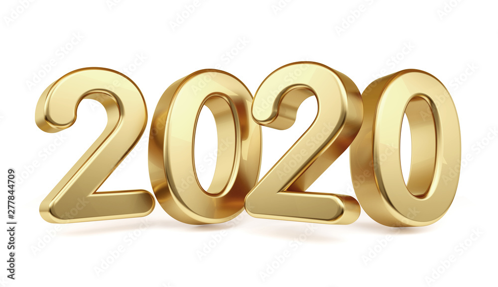 2020 golden creative abstract isolated 3d-illustration 2020 golden creative abstract isolated 3d-illustration