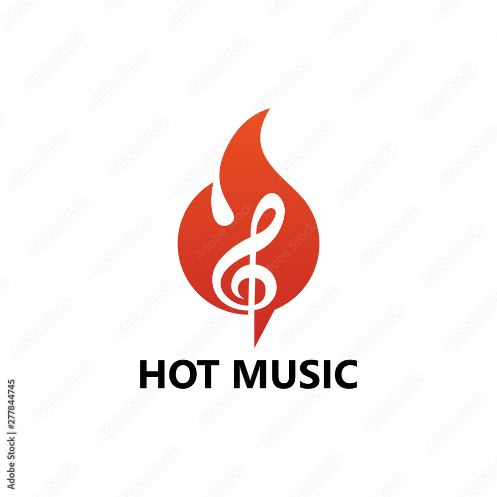 Hot Music Logo Template Design Vector, Emblem, Design Concept, Creative Symbol, Icon Hot Music Logo Template Design Vector, Emblem, Design Concept, Creative Symbol, Icon