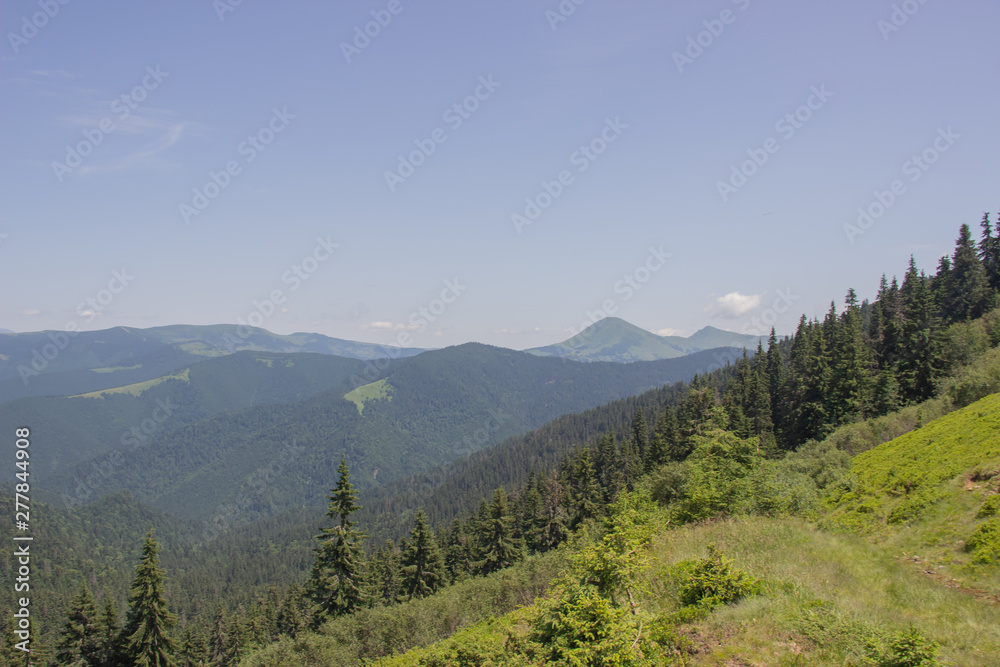 Trekking in the Carpathians, Hike to the border between Ukraine and Romania from Pop Ivan Marmarassky to Pop Ivan Chernogorsky. Trekking in the Carpathians, Hike to the border between Ukraine and Romania from Pop Ivan Marmarassky to Pop Ivan Chernogorsky.