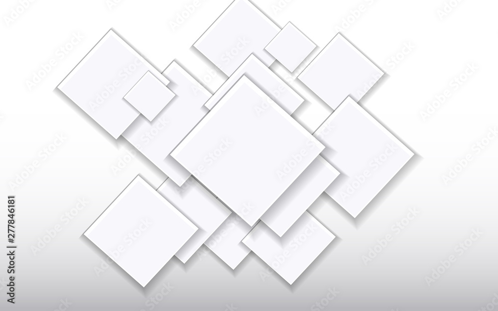 Abstract 3d geometric background with white and gray square rhombus structure style. Modern vector graphic blank space design for use element cover, brochure, banner, card, business, advertising Abstract 3d geometric background with white and gray square rhombus structure style. Modern vector graphic blank space design for use element cover, brochure, banner, card, business, advertising
