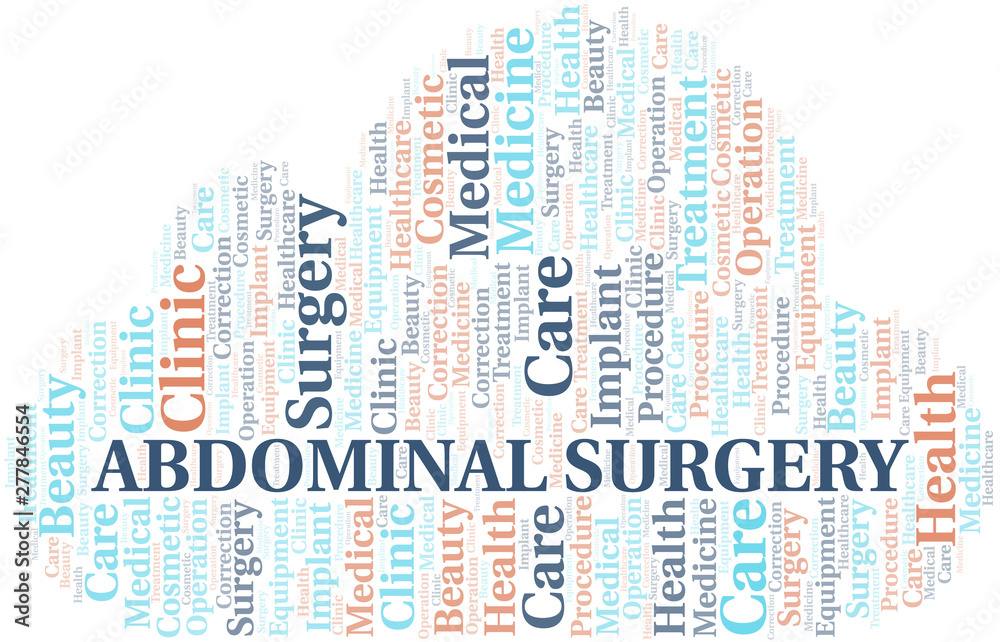Abdominal Surgery word cloud vector made with text only. Abdominal Surgery word cloud vector made with text only.