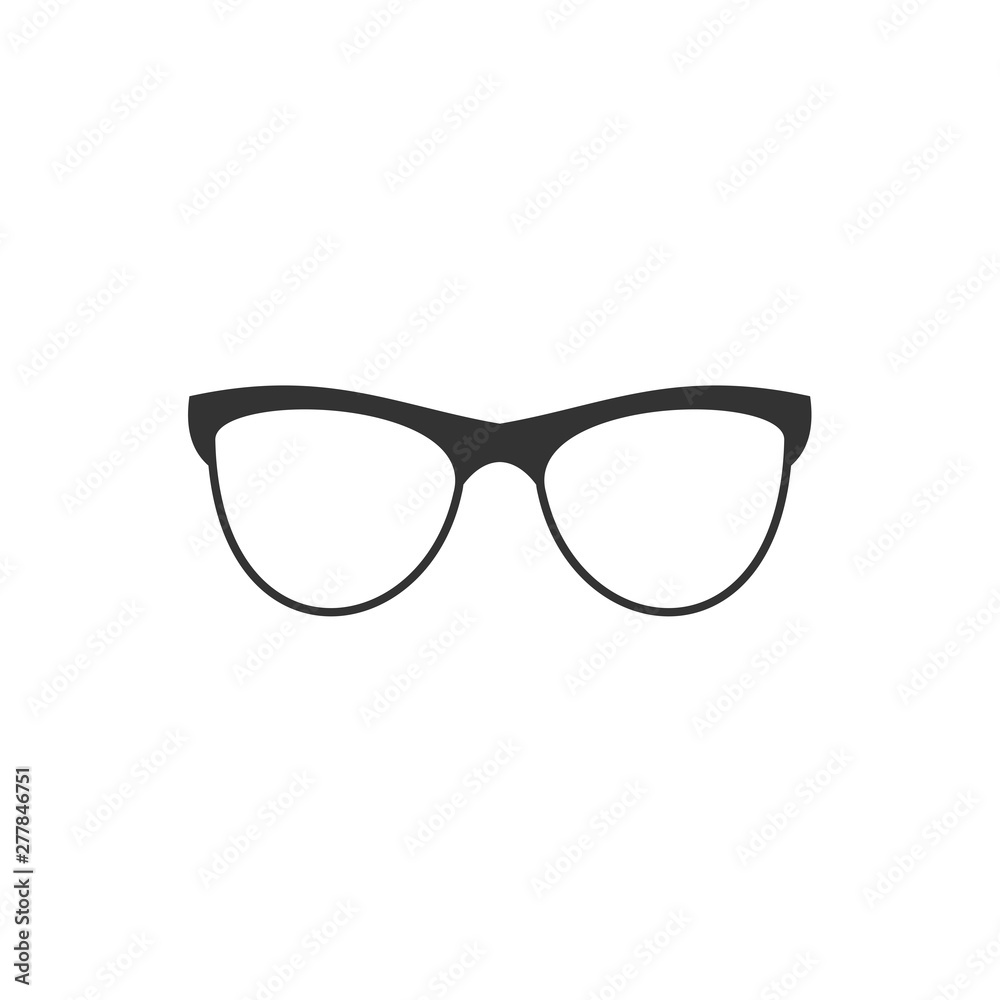 Glasses icon template color editable. Glasses symbol vector sign isolated on white background. Simple logo vector illustration for graphic and web design.
