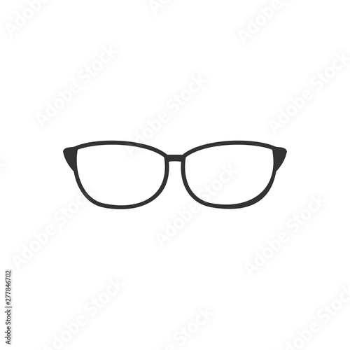 Glasses icon template color editable. Glasses symbol vector sign isolated on white background. Simple logo vector illustration for graphic and web design.