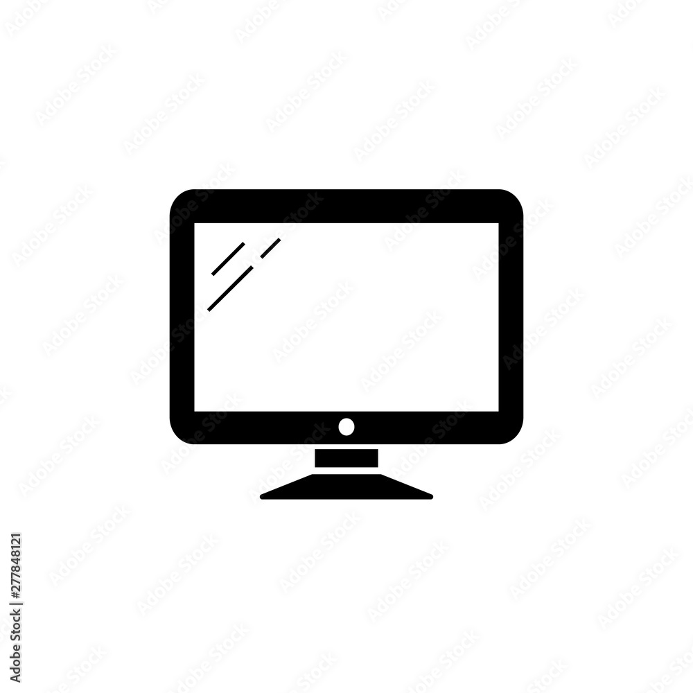 Screen vector icon. Monitor on white background Screen vector icon. Monitor on white background