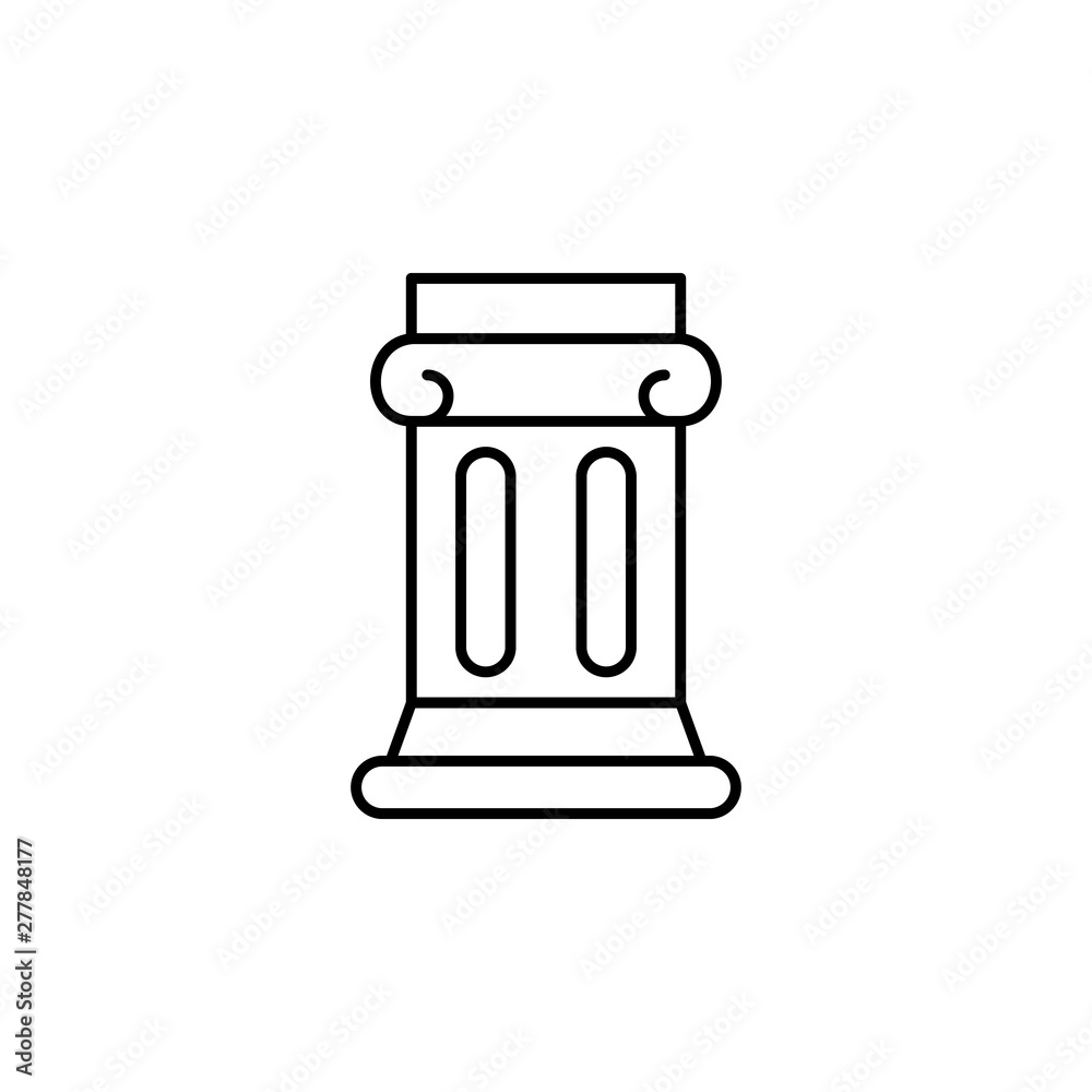 column icon. Simple thin line, outline vector of History icons for UI and UX, website or mobile application column icon. Simple thin line, outline vector of History icons for UI and UX, website or mobile application