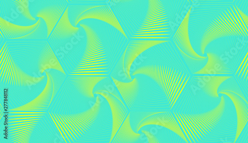 hexagonal vortex seamless grid blue yellow
