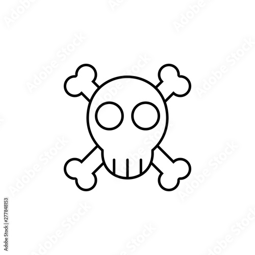 skull icon. Simple thin line, outline vector of History icons for UI and UX, website or mobile application