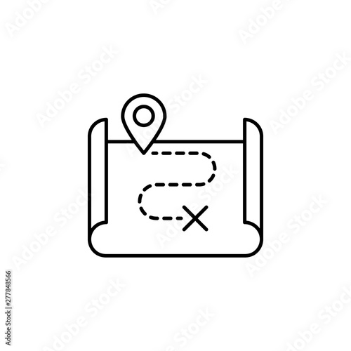 History, map icon. Simple thin line, outline vector of History icons for UI and UX, website or mobile application