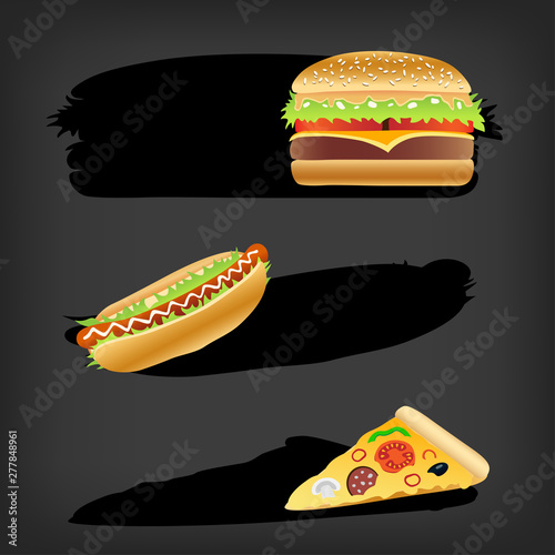 Burger Hot Dog Pizza price tag template