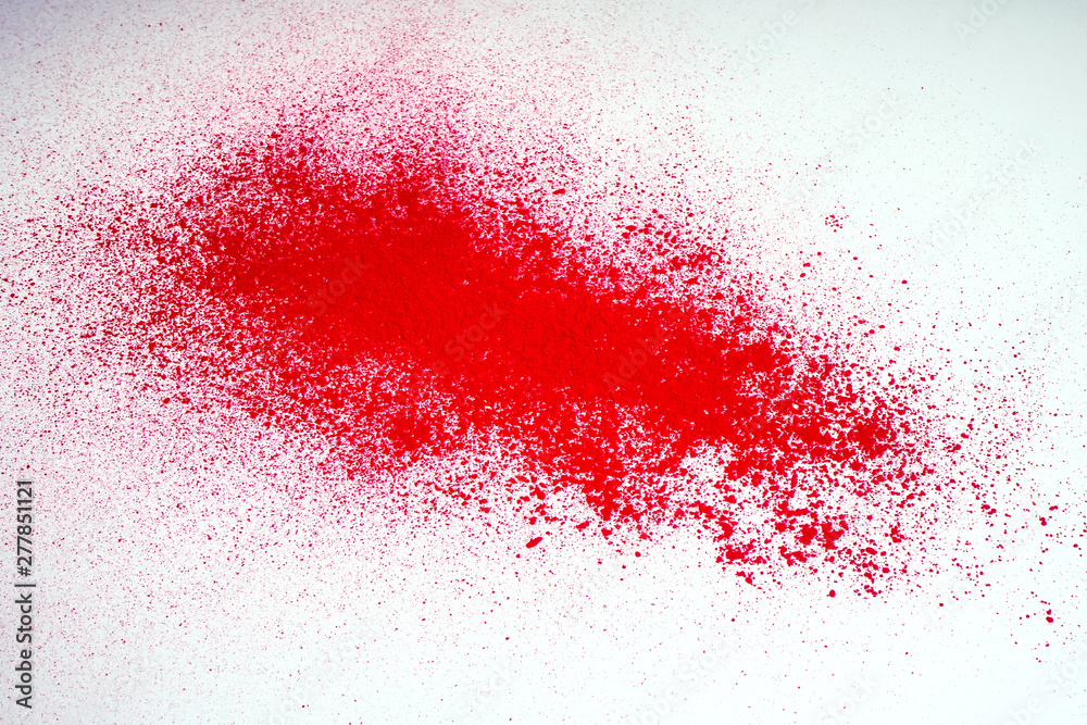 Red powder explosion on white background. Colored cloud. Colorful dust explode. Paint Holi. Red powder explosion on white background. Colored cloud. Colorful dust explode. Paint Holi.