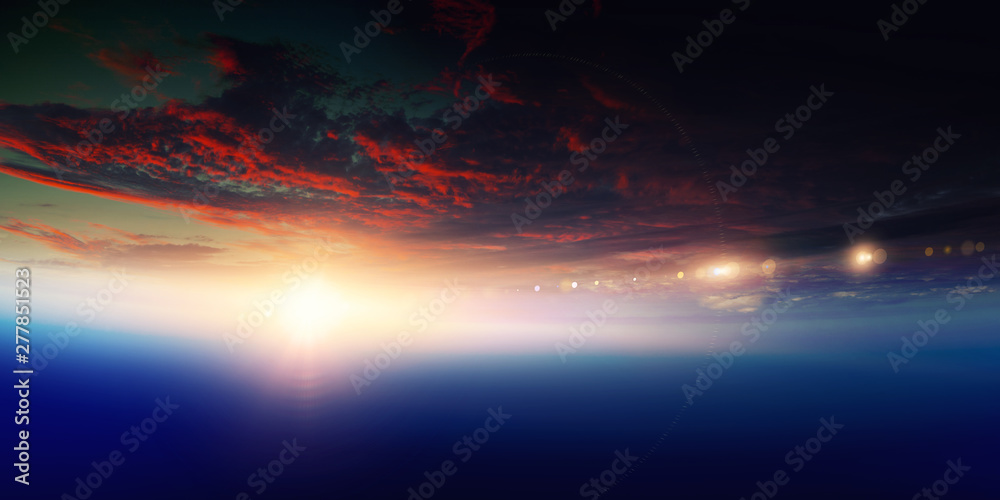 Abstract planets and space background