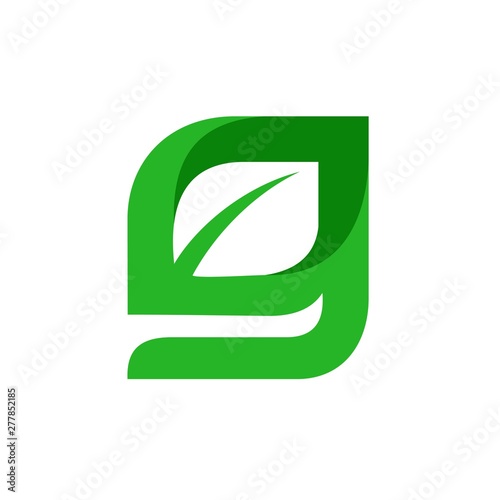 letter G forms green leaves