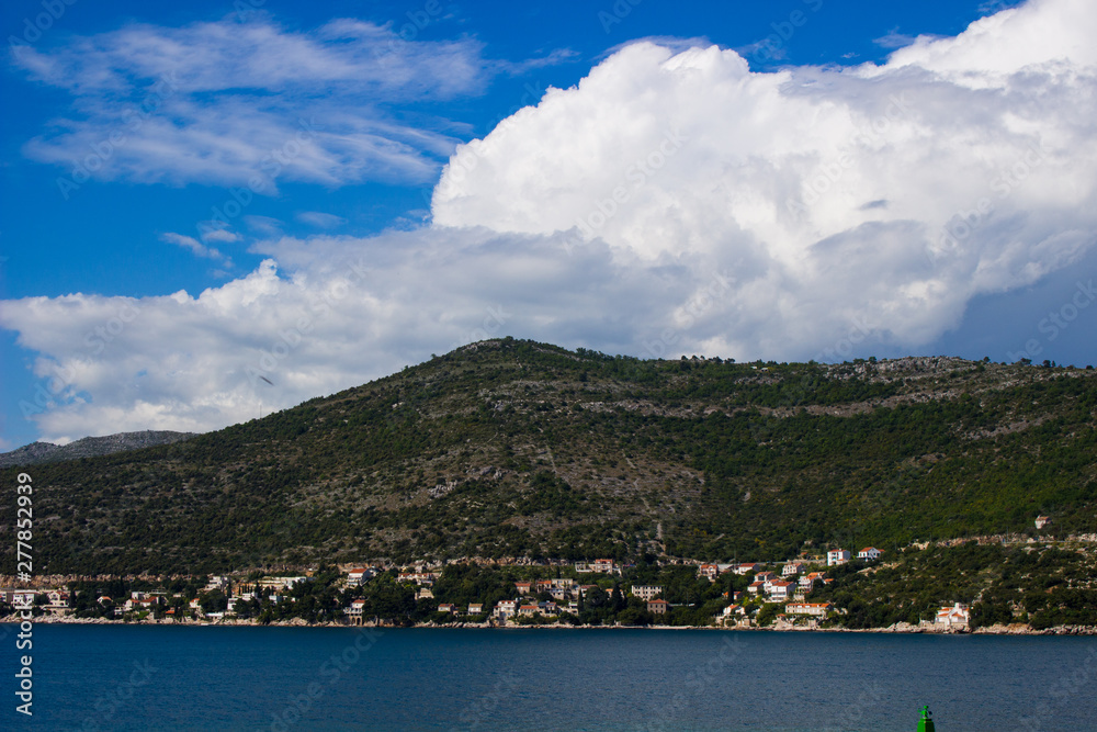 view of the bay of dubrovnik croatia