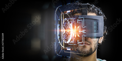 Virtual reality experience. Technologies of the future. Mixed media © Sergey Nivens