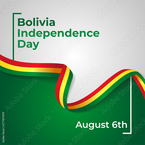 Happy Plurinational State of Bolivia Independence Day Vector Design Template Illustration photo