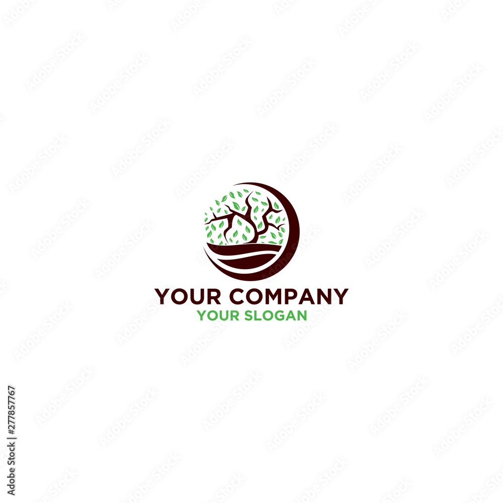 Tree Lake Logo Design Vector Tree Lake Logo Design Vector