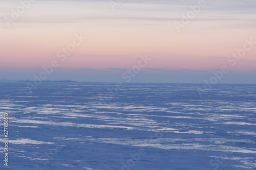winter sunset background blur