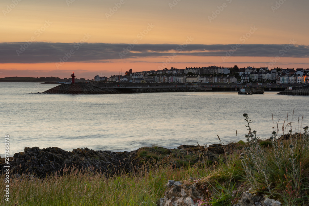 Seaside landscape of Bangor at dawn, Northern Ireland, County Down