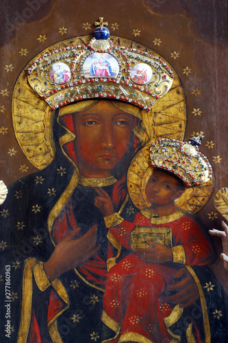 Our Lady of Czestochowa altarpiece in the church of Immaculate Conception in Lepoglava, Croatia  photo