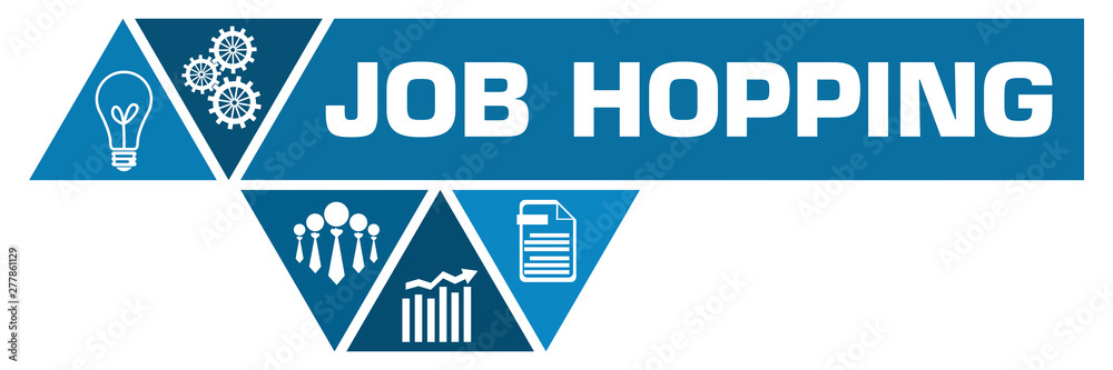 Job Hopping Blue Triangle Polygon Horizontal Job Hopping Blue Triangle Polygon Horizontal