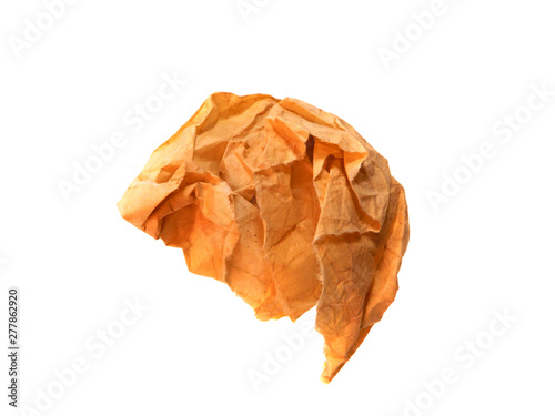 crumpled paper isolated on white background