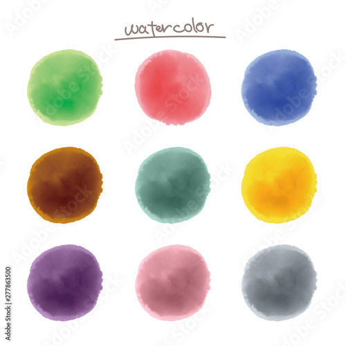 water color circle set