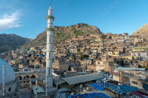 Foto Panorama of the town Akre in northern Iraq