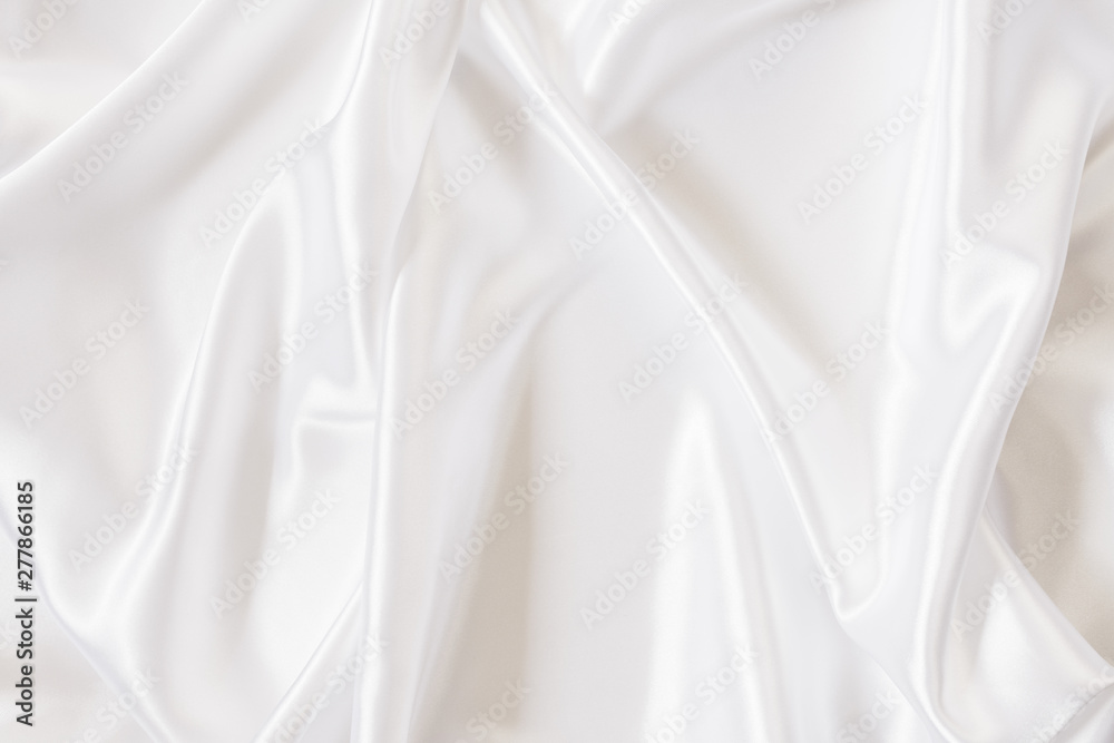 Fototapeta premium White satin fabric texture background