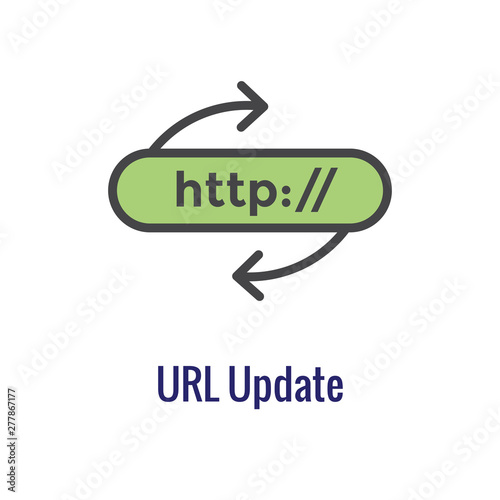 Website Update Icon - with arrows thin line - outline imagery