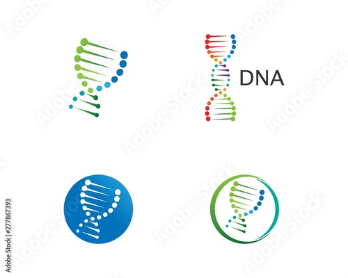 DNA logo vector icon template