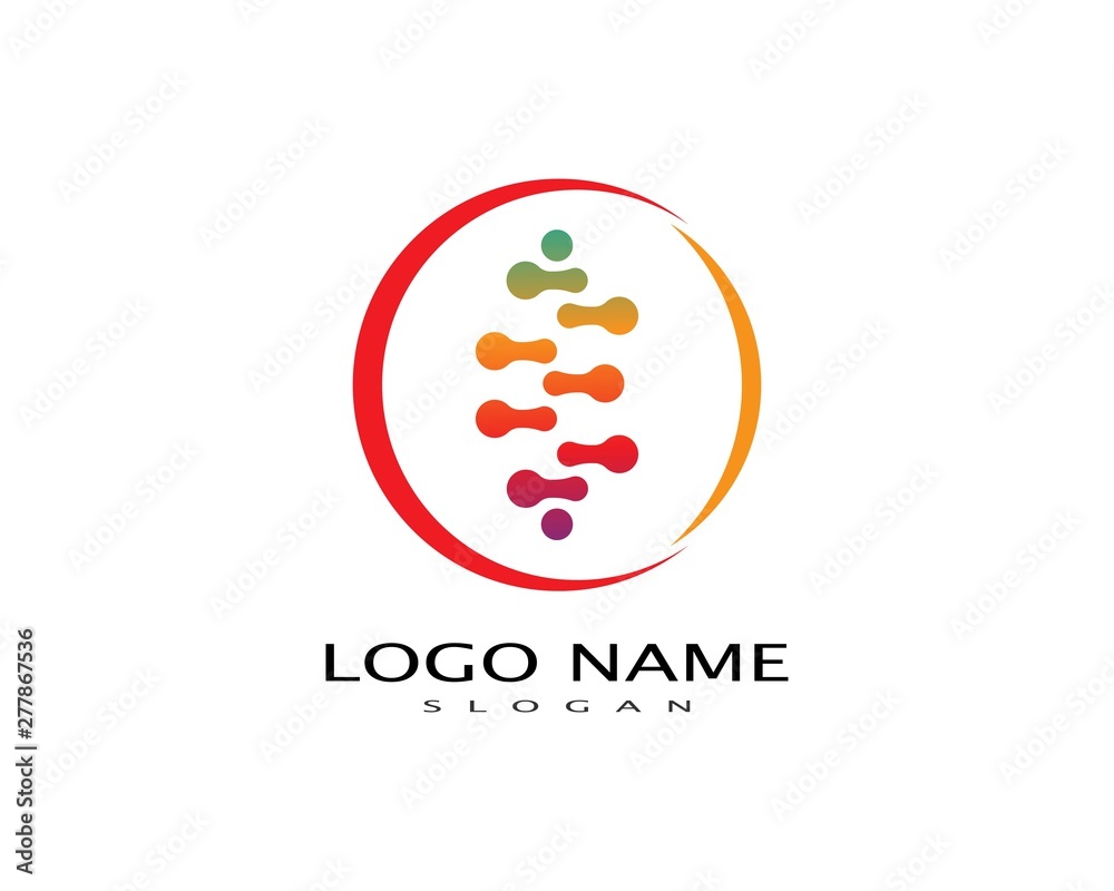 Obraz premium DNA logo vector icon template