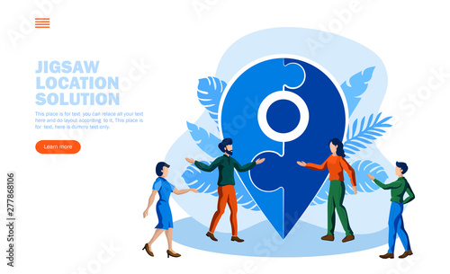 jigsaw location solution with team discussion and strategy